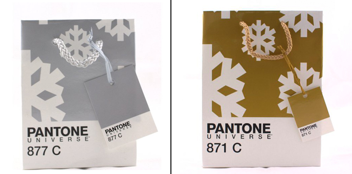 Pantone Christmas cards, Pantone gift bags, Pantone gift tags and Pantone w...