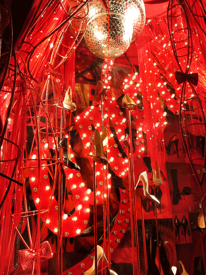 red christian louboutin men shoes - Christian Louboutin at Bergdorf Goodman windows, New York ? Retail ...
