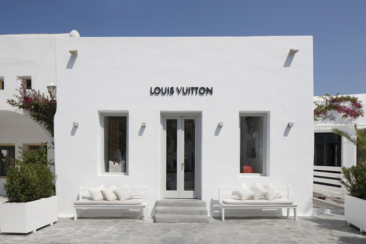 Louis Vuitton Mykonos  Hostels design, Restaurant design
