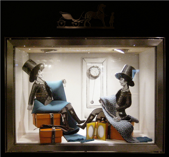 Hermès workshop window display by Kliment v Klimentov, Dubai