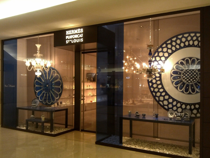 Hermes Puiforcat Saint Louis window display, Jakarta » Retail Design Blog