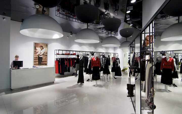 black and white dress store