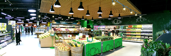 俄罗斯莫斯科perekrestok旗舰超市设计