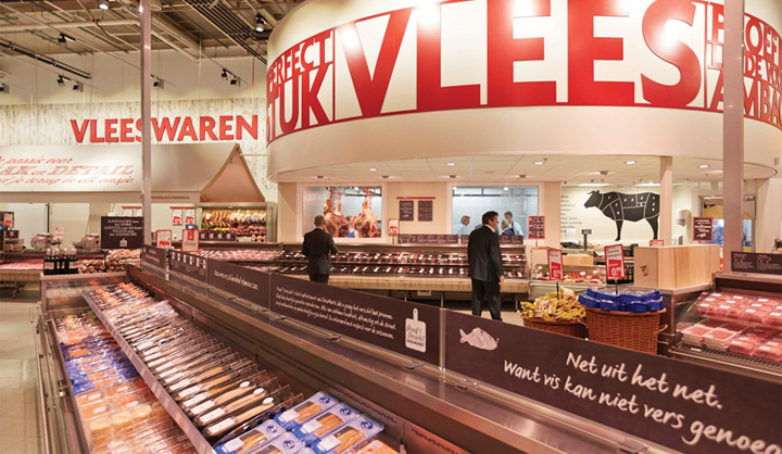 creatief Ongehoorzaamheid dealer DekaMarkt 'World of Food' store by Twelve Studio, Netherlands