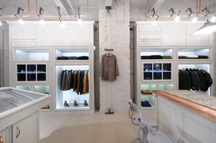 英国伦敦Private White V.C.工业风格服装店铺设计