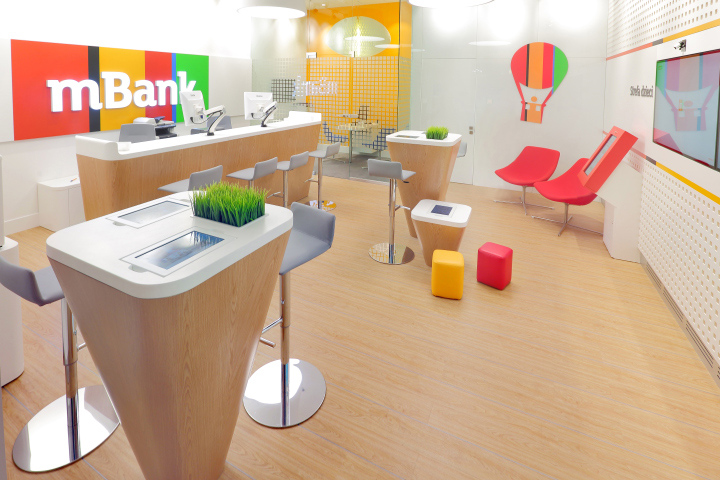 mBank Light Branch bank by ARS Retail+Shopfitting, Łódź Poland