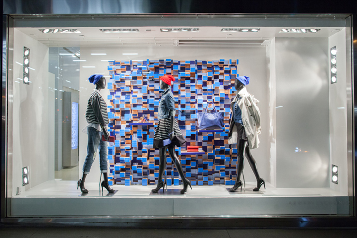 Armani Exchange Blue on Blue Windows by Visual Citi, New York City