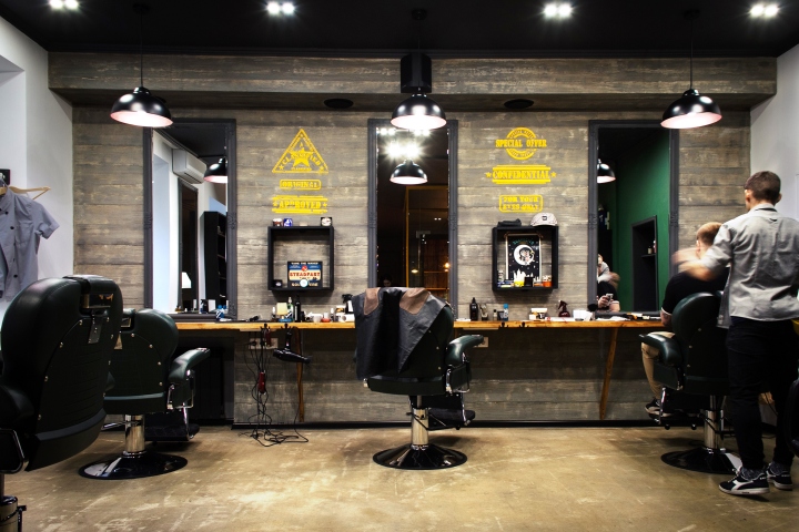 Barboss Barbershop and tattoo salon by Workshop Dmitriy Grynevich, Kiev