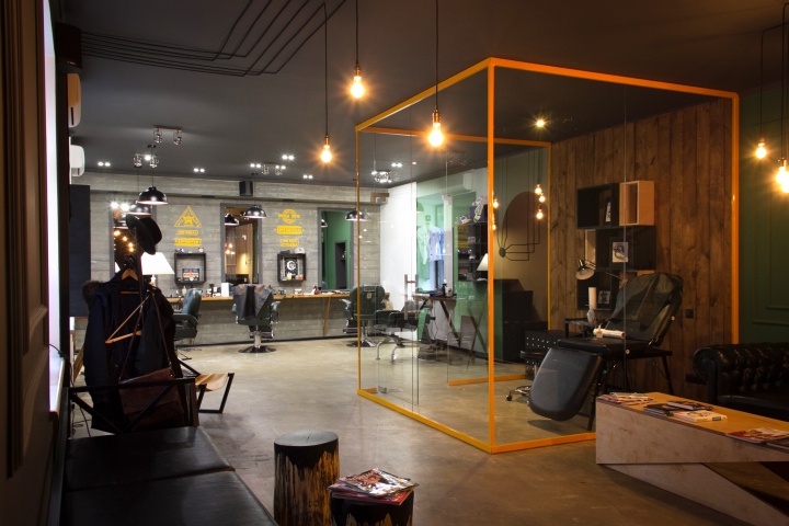 Barboss Barbershop and tattoo salon by Workshop Dmitriy Grynevich, Kiev –  Ukraine