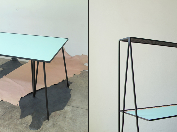 Alpina furniture by Ries is made from minimal steel shapes