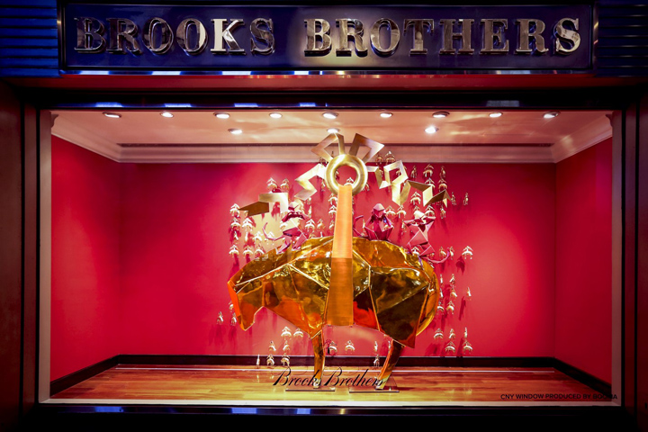 Brooks Brothers Chinese New Year windows by Booma Group, Hong Kong