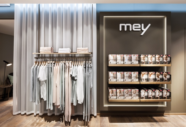 The picture shows the logo of 'mey bodywear' in Albstadt, Germany