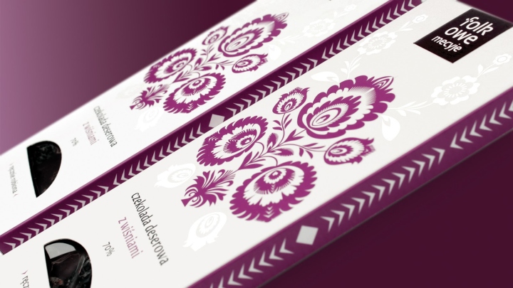 Chocolate Folkowe Mecyje packaging by Monika Wojtaszek-Dziadusz