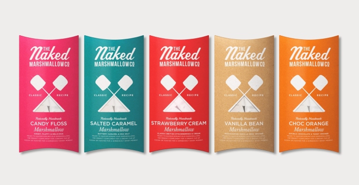 The Naked Marshmallow Co Branding And Packaging Design By Design Happy