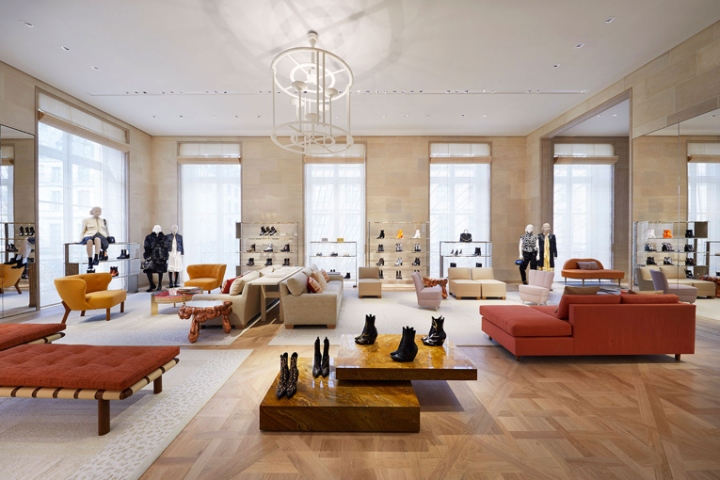 View at Louis Vuitton shop in Paris, France. Louis Vuitton is