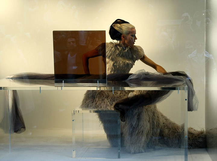 Barneys New York Features Daphne Guinness Preparing For The MET GALA In Madison Avenue Windows