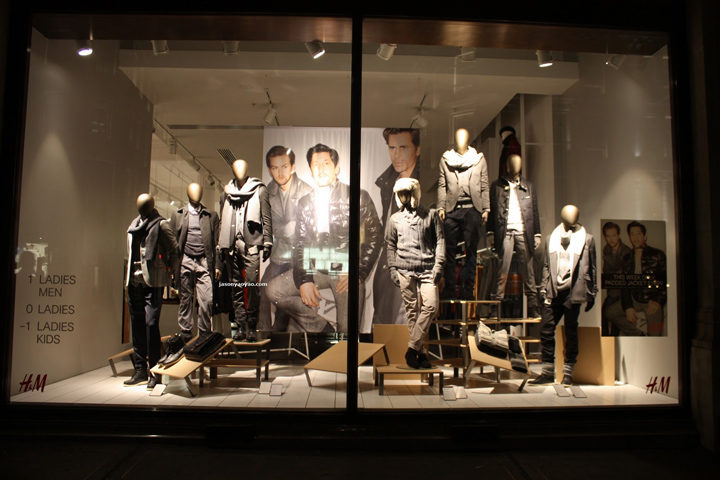 » H&M windows at Regent Street, London