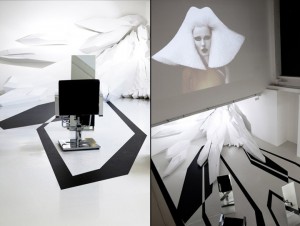 » Fudge pop-up hair salon by Zaha Hadid, London