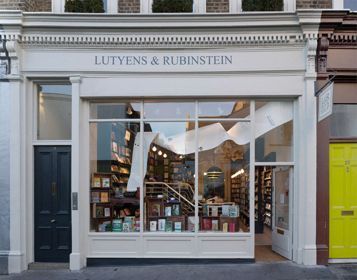 » LUTYENS & RUBINSTEIN bookshop by De Rosee Sa, London