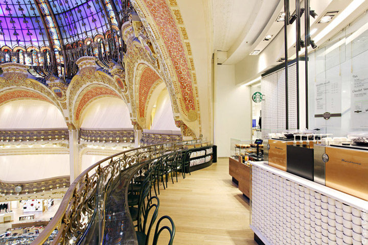 Starbucks store at Galeries Lafayette – La coupole, Paris