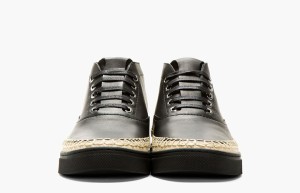 » Alexander Wang Black Leather Mid-Top Asher Sneakers