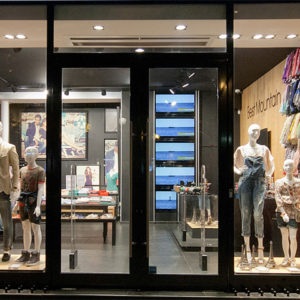 » Dior display in Victoria 64 store windows, Bucharest