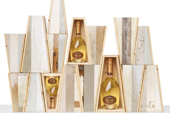 Ruinart Champagne Reclaimed Wood Packaging by Piet Hein Eek