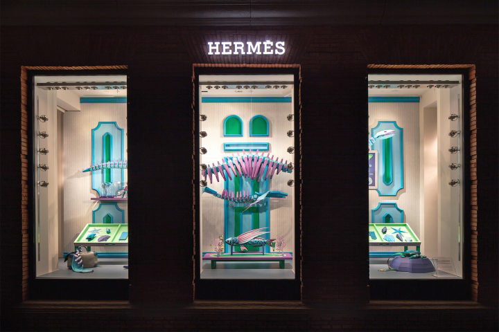 Window Display  Winter Windows of Hermès Maison in Shanghai 2019