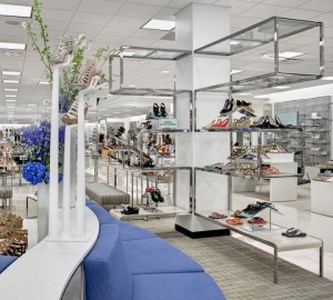 » S-shaped Perimeter Shoe Fixture by JPMA at Belk – Dallas Galleria ...