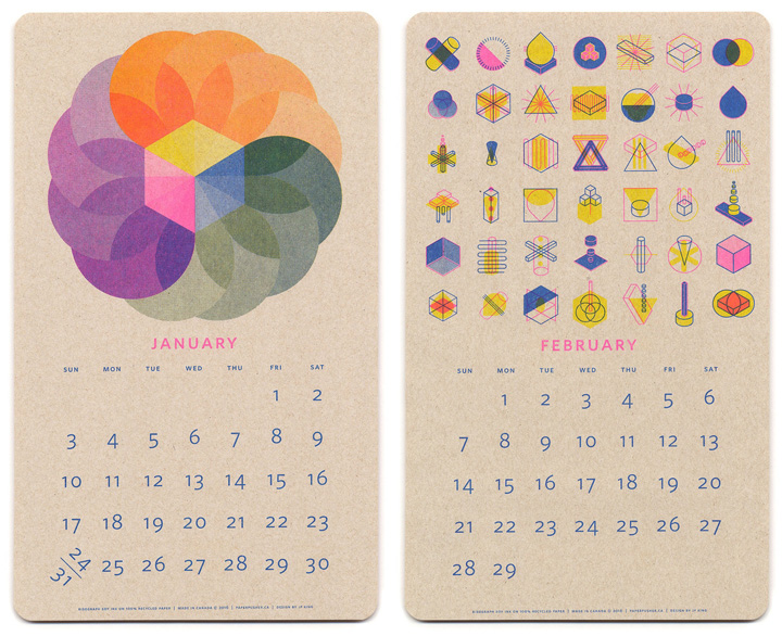 » CALENDAR DESIGN! Isometric Risograph Calendar by Jp King