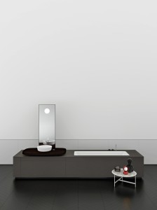 » MANHATTAN integrated bathtub – washbasin system by Makro Design