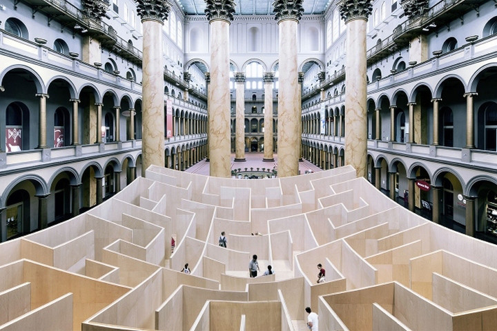 » Labyrinth installation at the National Building Museum by Bjarke ...