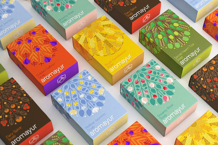 » Aromayur identity & packaging by Zooscope