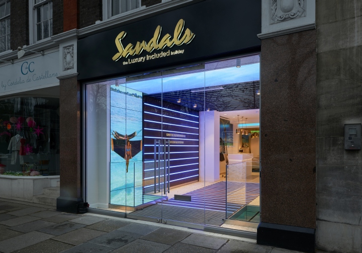 Sandals Luxury Holidays Store, Fulham Road, London, Wanda, Iguzzini, ODB Group