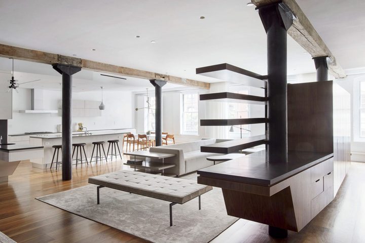 » Walnut furniture by Office of Architecture, Tribeca – New York