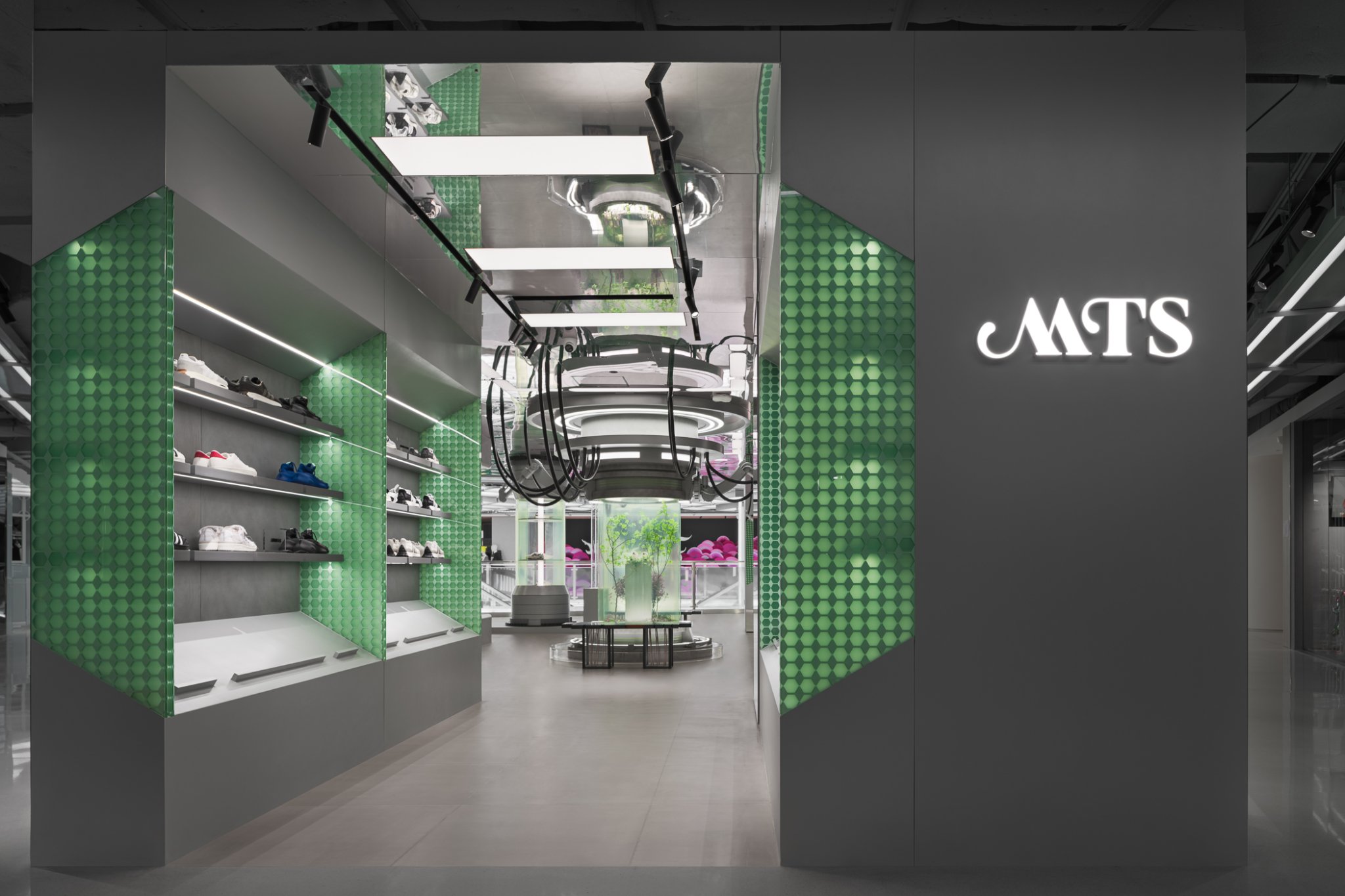 » Futuristic Laboratory” Shoe Store designed by ALL DESIGN STUDIO