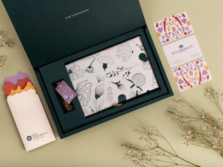 Heni Herbáriuma plant relief packaging by Corvin Art School